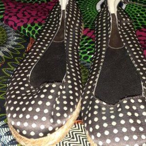 kenneth cole brown and white espadrilles